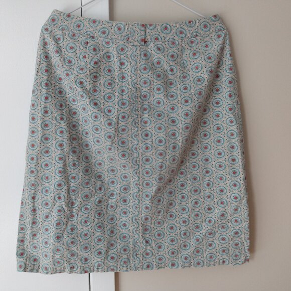 Vintage Cotton Ginny Skirt Size 7 29"W Retro Dot Flower Made in Hong Kong - Picture 10 of 14
